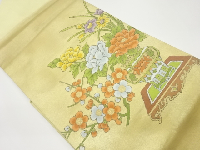 JAPANESE NAGOYA OBI / WOVEN FLOWERS